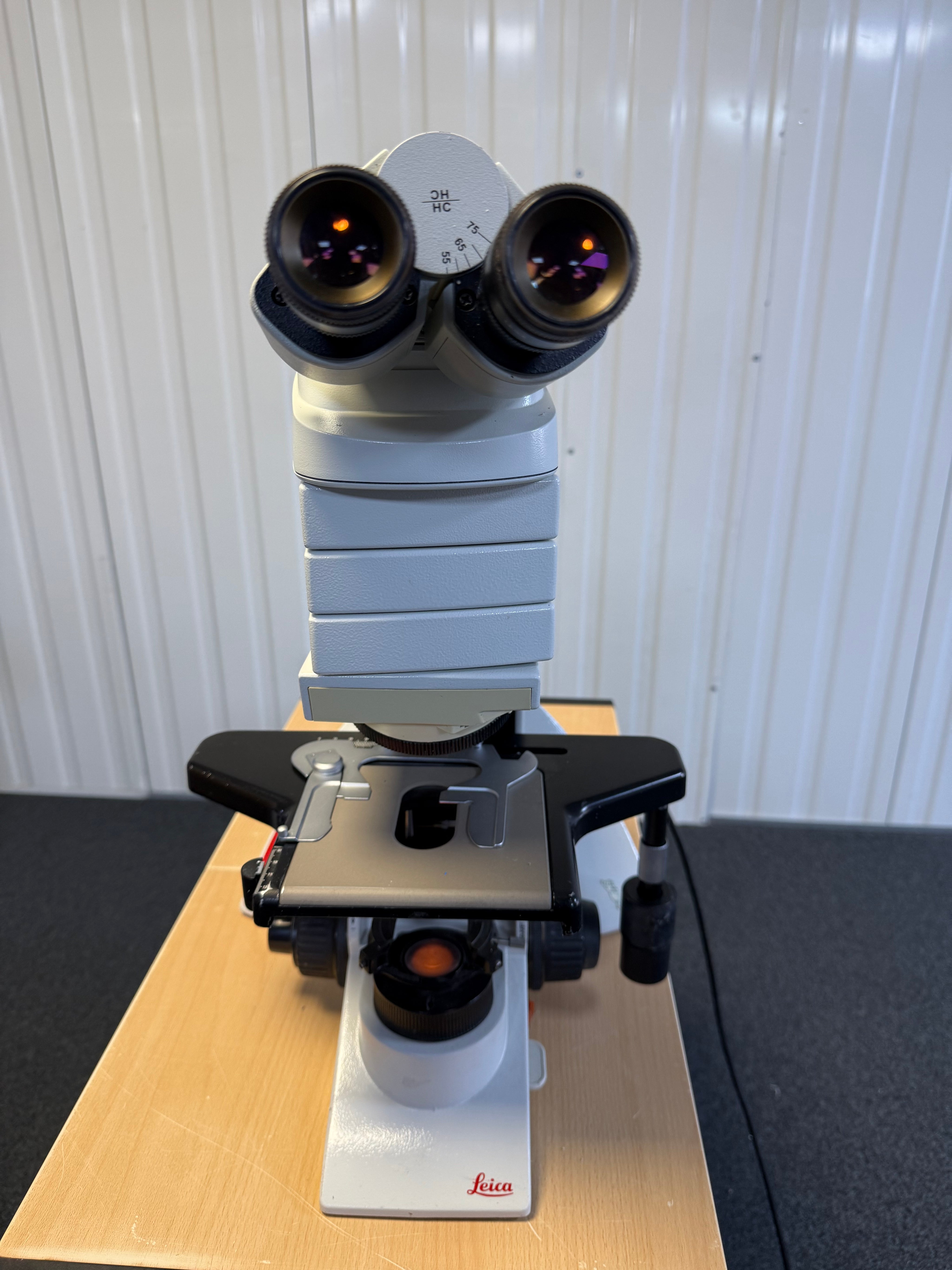 Fluorescence-ready Leica DM2000 LED microscope with filter cube turret