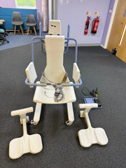 George Kramer Hektor Chair Lifter with wide ergonomic hygiene seat for patient bathing