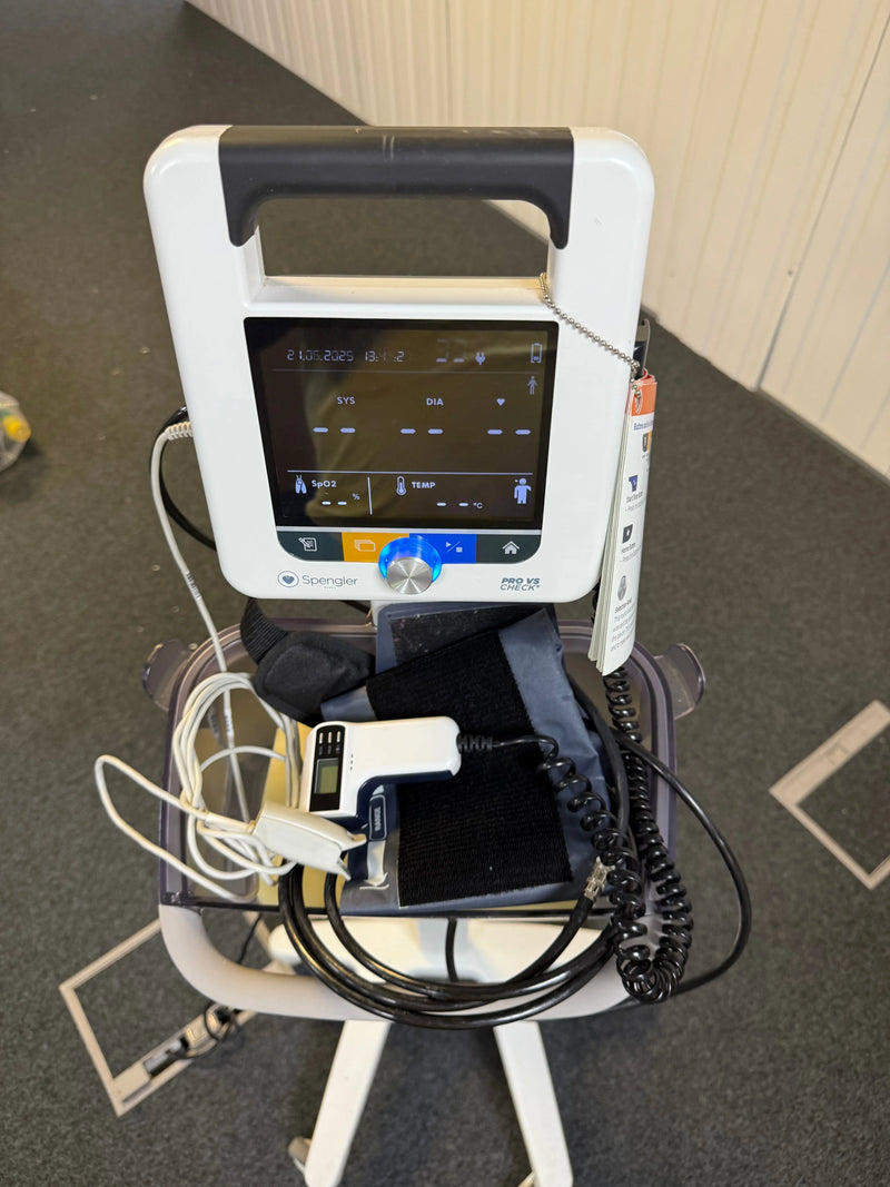 Front view of Suntech multi‑parameter monitor with stand