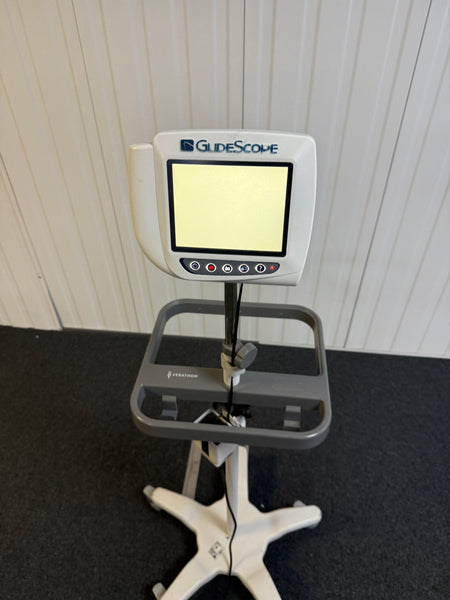 Front view of Verathon AVL monitor attached to rollstand