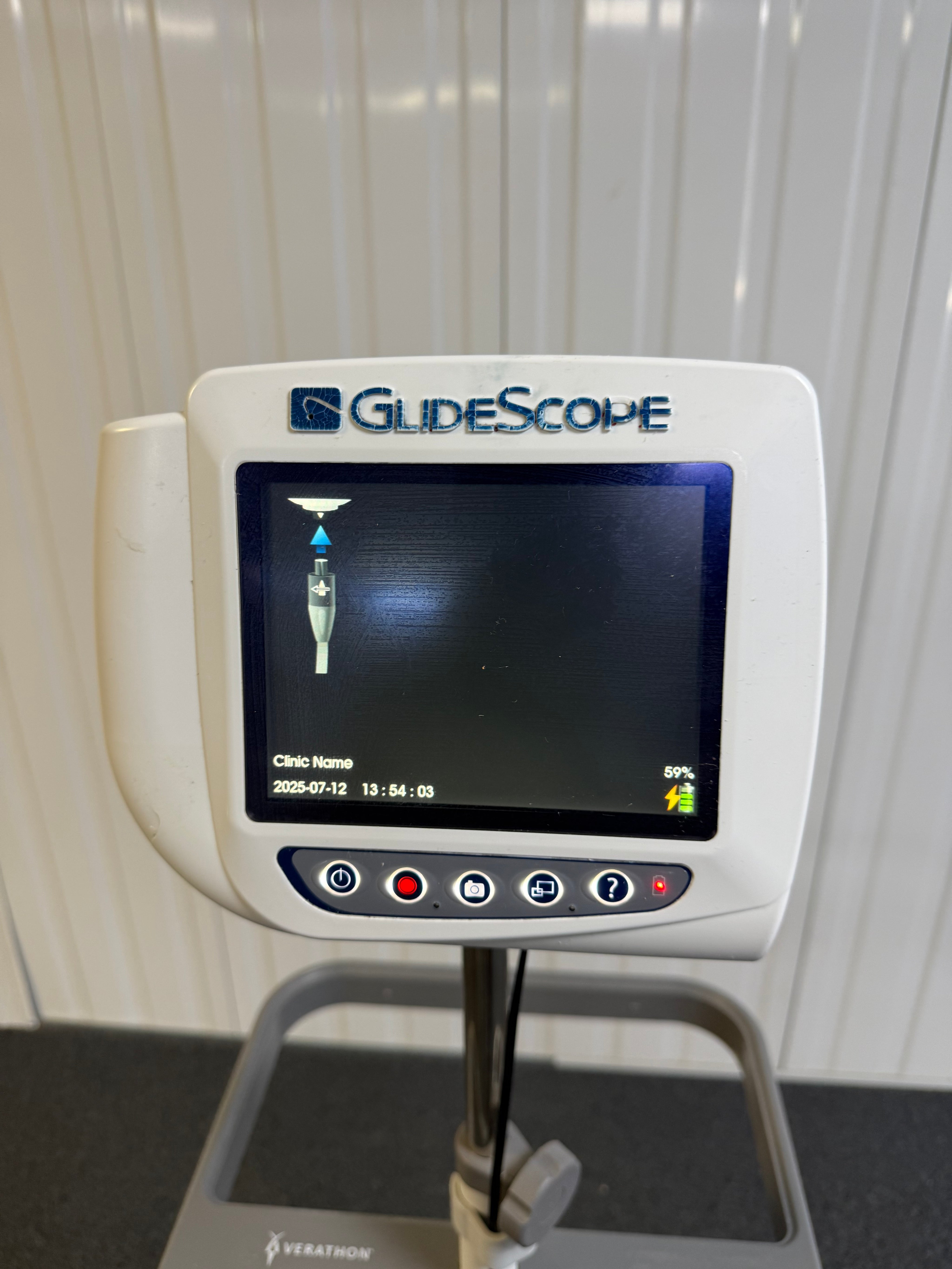 Front view of Verathon AVL video laryngoscope monitor