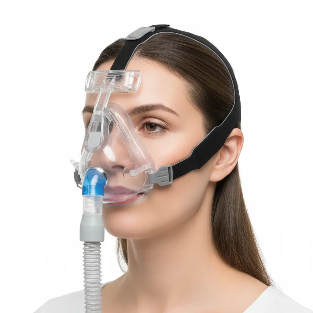 Universal Full Face Mask with Free Adjustable Headgear & CPAP Hose SelfiMed UK