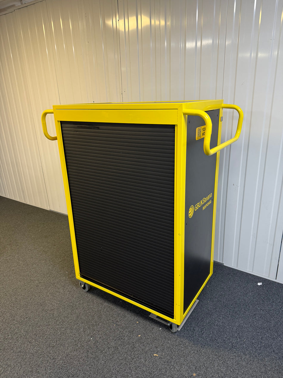 GBUK Banana Response Mobile Cabinet with castors for storing patient handling equipment