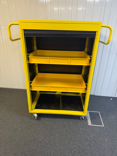 GBUK Banana cabinet for organising slide sheets, slings, and transfer aids in hospitals