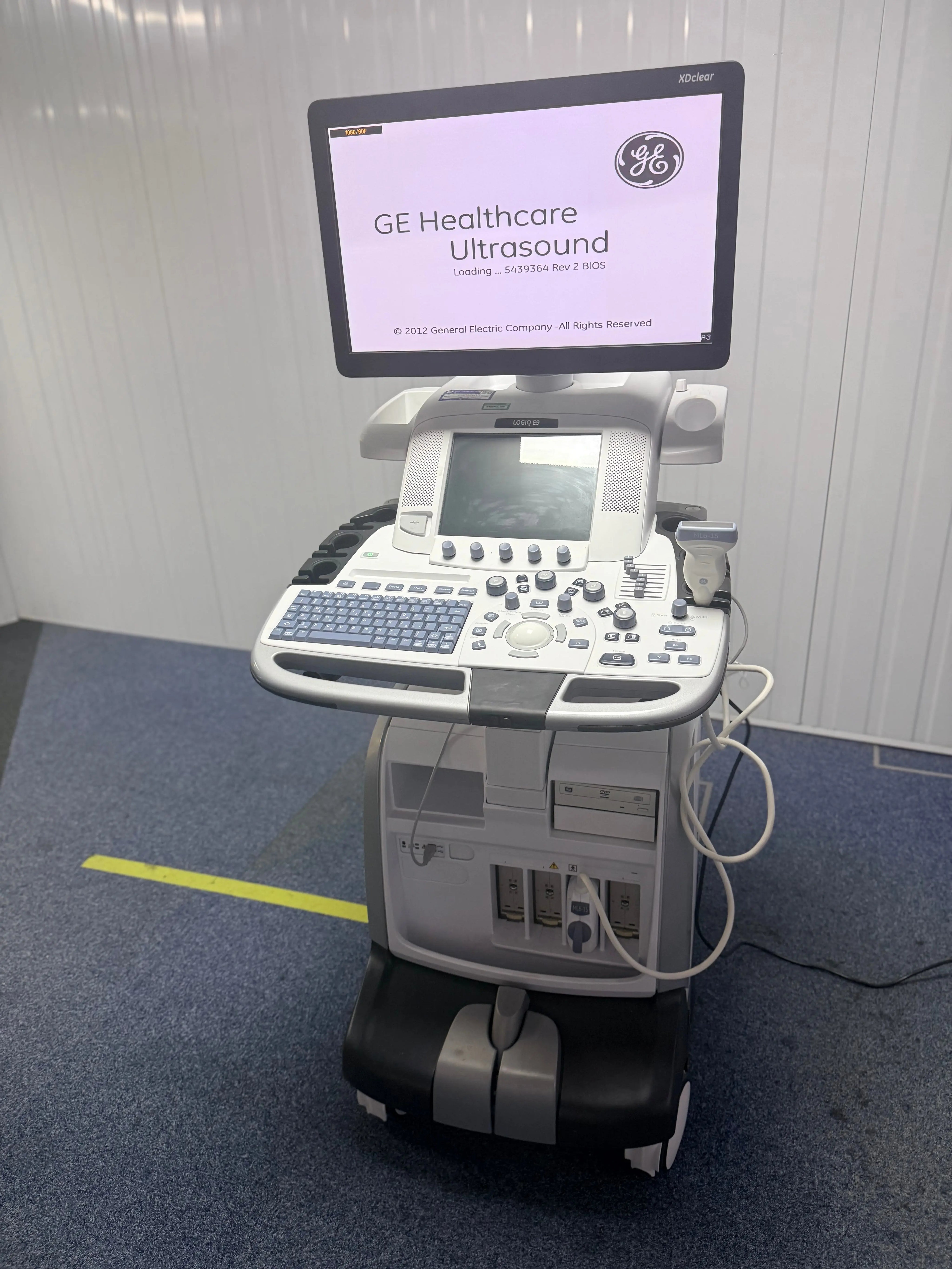 GE Logiq E9 Ultrasound Machine (2019) with GE ML6-15-D Linear Probe (2023) SelfiMed UK