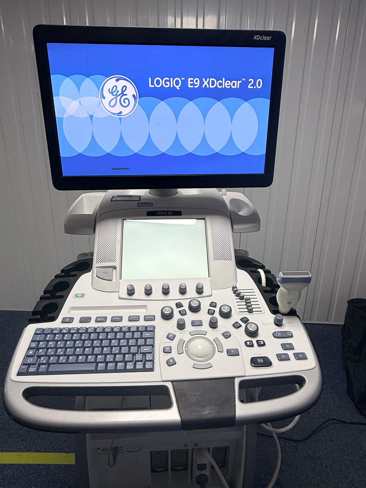 GE Logiq E9 Ultrasound Machine (2019) with GE ML6-15-D Linear Probe (2023) SelfiMed UK