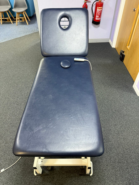 G Shaw 2-Section Electric Examination Couch with adjustable backrest