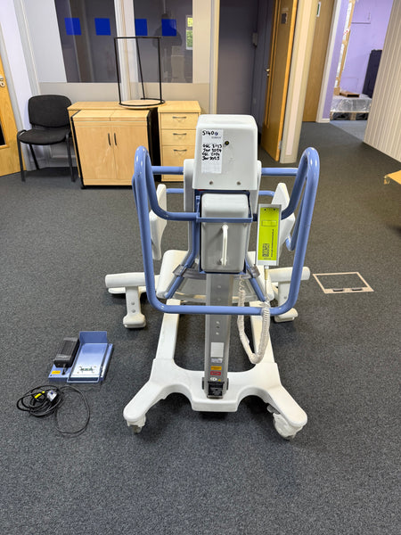 George Kramer Hektor Chair Lifter with wide ergonomic hygiene seat for patient bathing