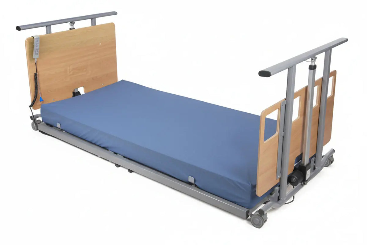 Harvest Healthcare Woburn Ultra Low Electric Hospital Bed with Hospital Mattress Hospital Bed SelfiMed UK