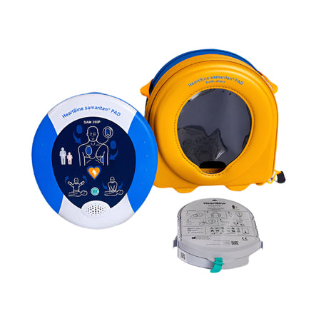 HeartSine Samaritan PAD 300P AED with new carry case and Pad-Pak