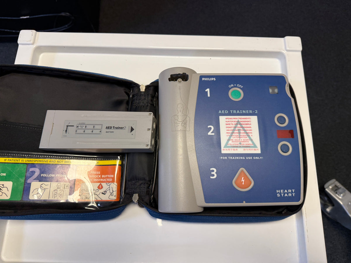 HeartStart AED Trainer 2 set up for group responder training