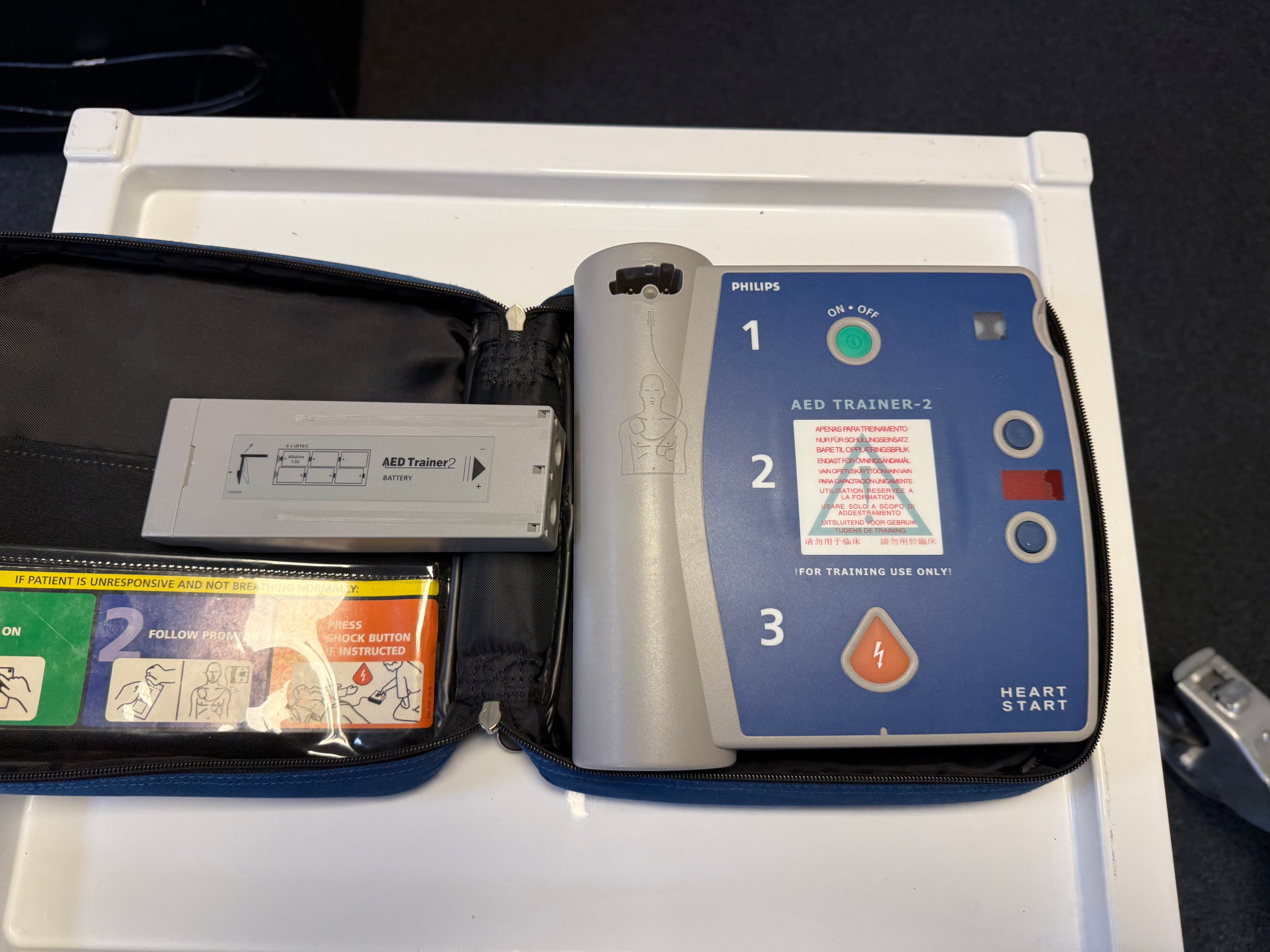 HeartStart AED Trainer 2 set up for group responder training