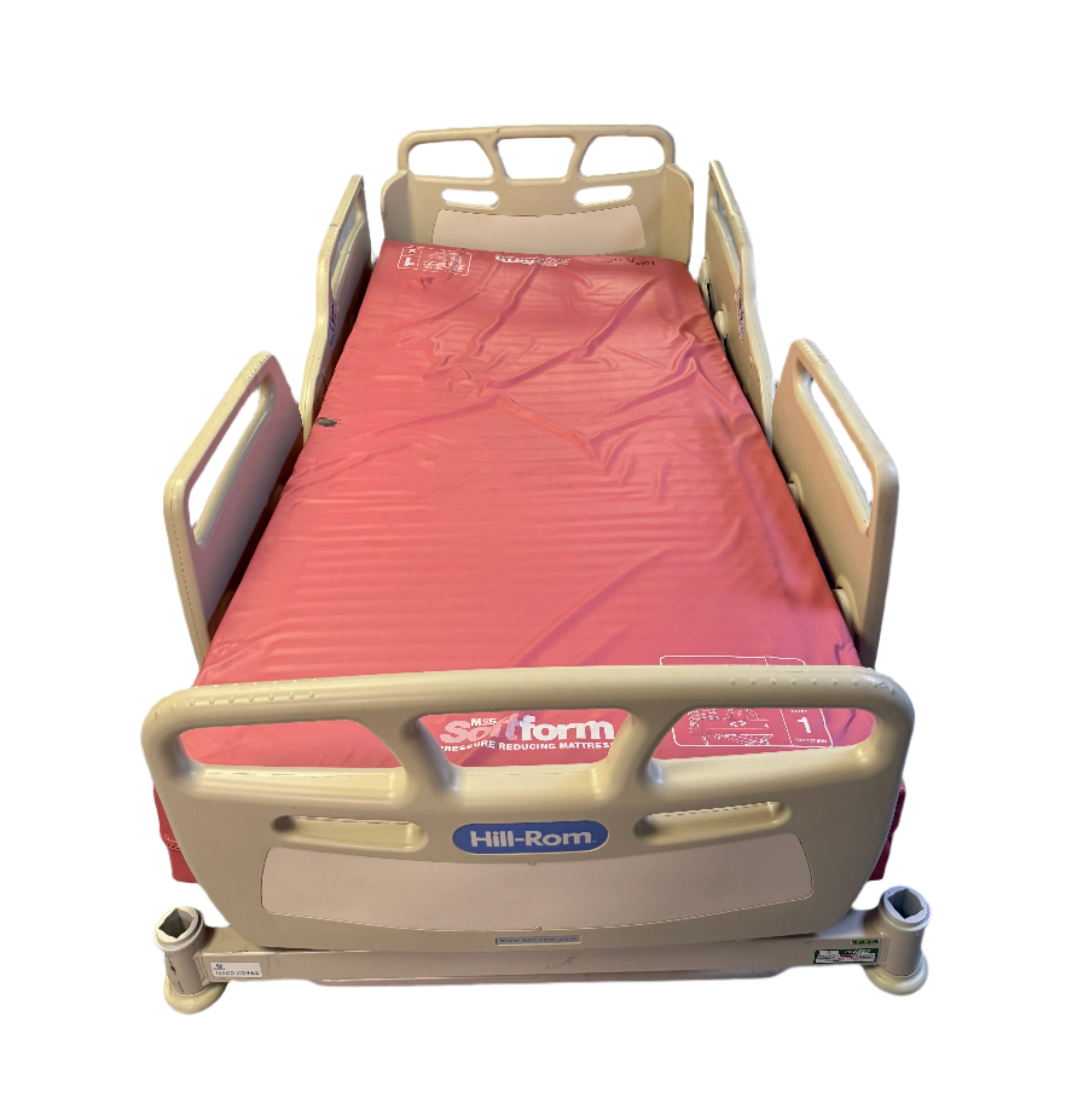 Hill-Rom 3-section bed with ergonomic controls and durable mattress