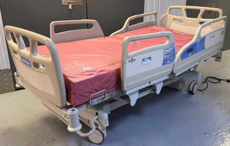 Hospital bed with 85×198cm mattress and height-adjustable frame