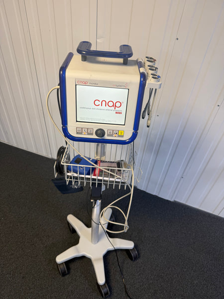 ICU-grade CNAP monitor on wheeled trolley