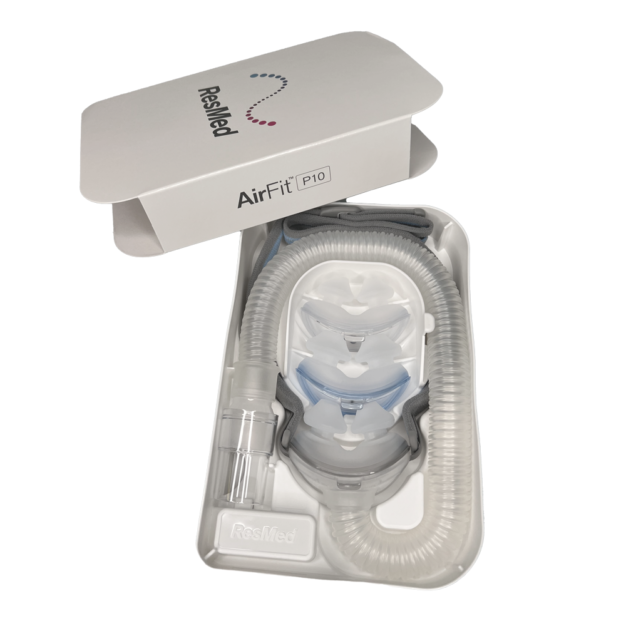 ResMed AirFit™ P10 nasal pillows mask is our quietest mask