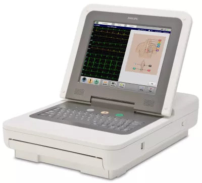 Philips PageWriter TC30 ECG Machine on Stand with 10 Lead ECG Leads