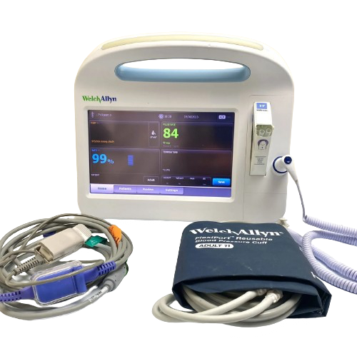 Welch Allyn 6000 Series Vital Signs Monitor with Accessories NIBP, Cuff, SpO2 with Rollstand