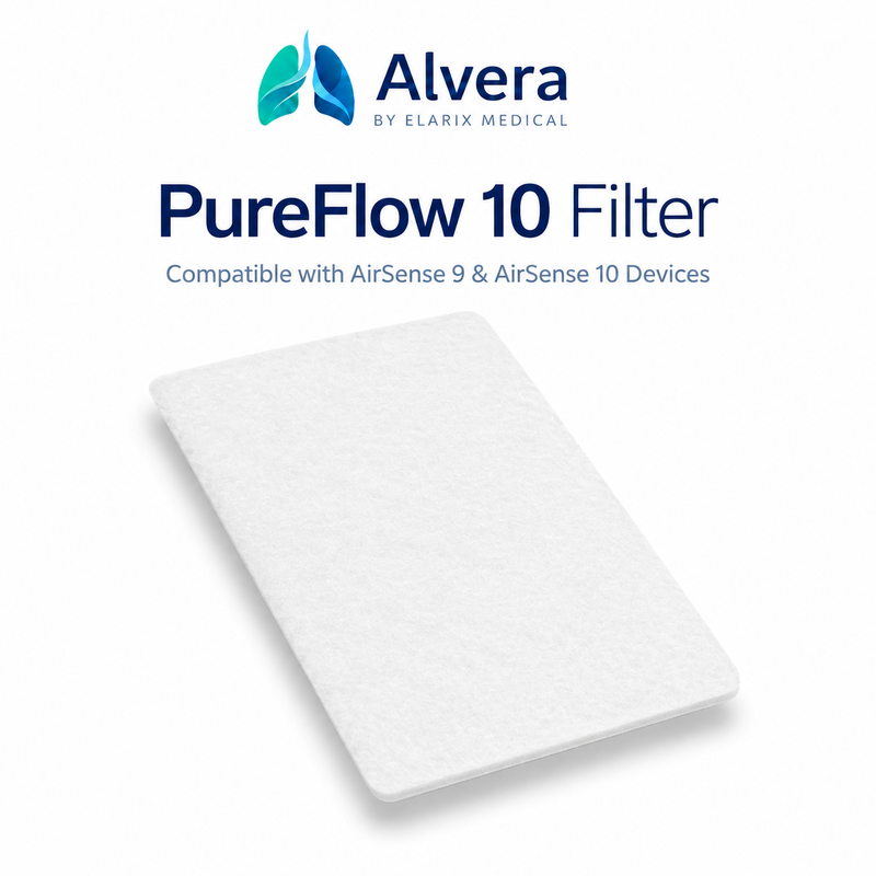 ALVERA PureFlow 10 Filter Compatible with AirSense 9 & AirSense 10 Devices
