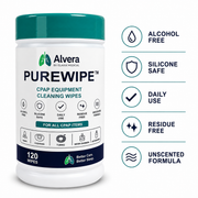 Alvera PureWipe CPAP Equipment Cleaning Wipes — 120 Wipe Tub SelfiMed UK