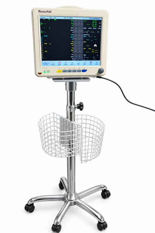 Resus Aid Monitor on Stand with Power Supply