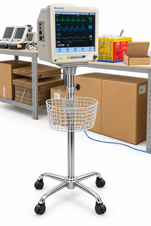 Resus Aid Monitor on Stand with Power Supply SelfiMed UK