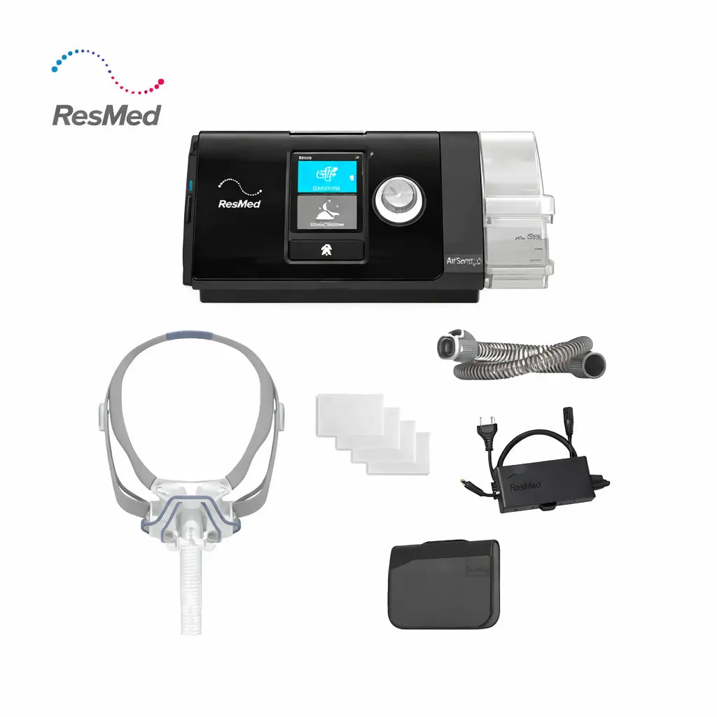 Resmed  AirSense 10 AutoSet with AirFit P10 Pillows Mask Bundle Package SelfiMed UK