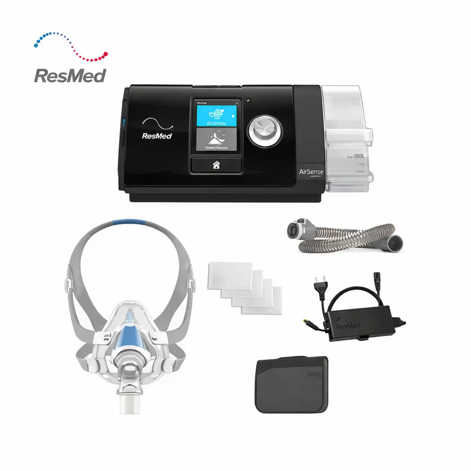 Resmed AirSense 10 AutoSet with AirFit F20 Full Face Mask Bundle Package SelfiMed UK