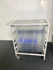 Clinical Storage Trolley with Basket Shelves SelfiMed UK