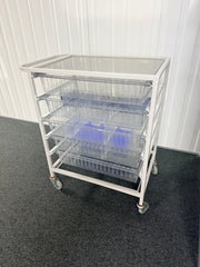 Clinical Storage Trolley with Basket Shelves SelfiMed UK