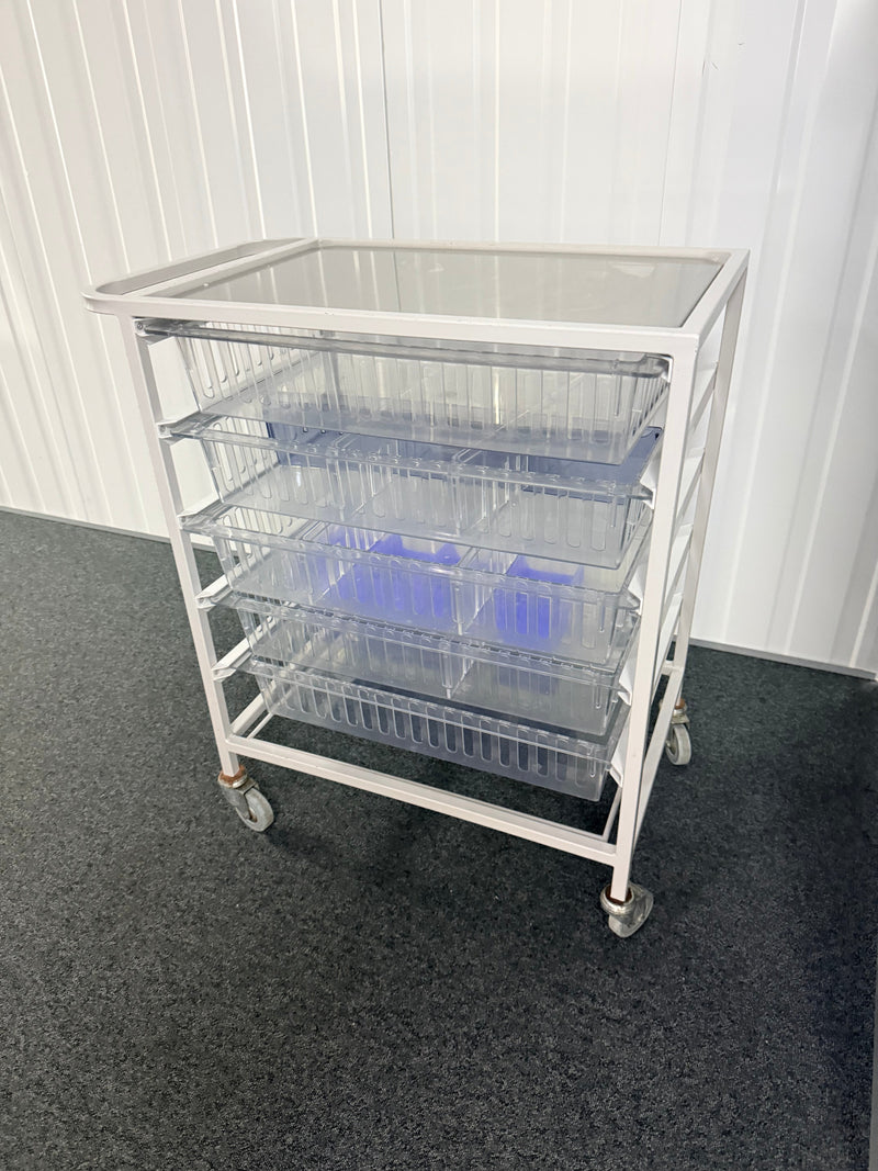 Clinical Storage Trolley with Basket Shelves SelfiMed UK