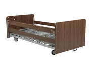Electric Profiling Care Home Bed with Walnut Wood Headboards with Hospital Bed Mattress SelfiMed UK