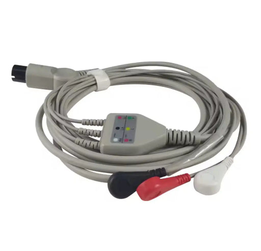 Latex-free 3-lead ECG cable compatible with Mindray equipment