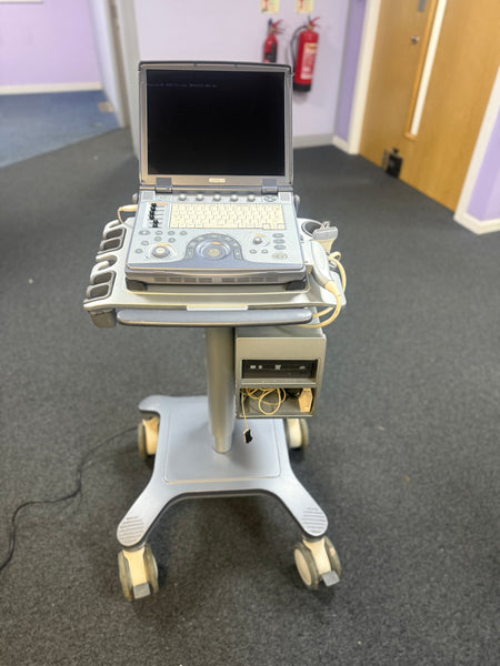 Lightweight and mobile Logiq e ultrasound system.