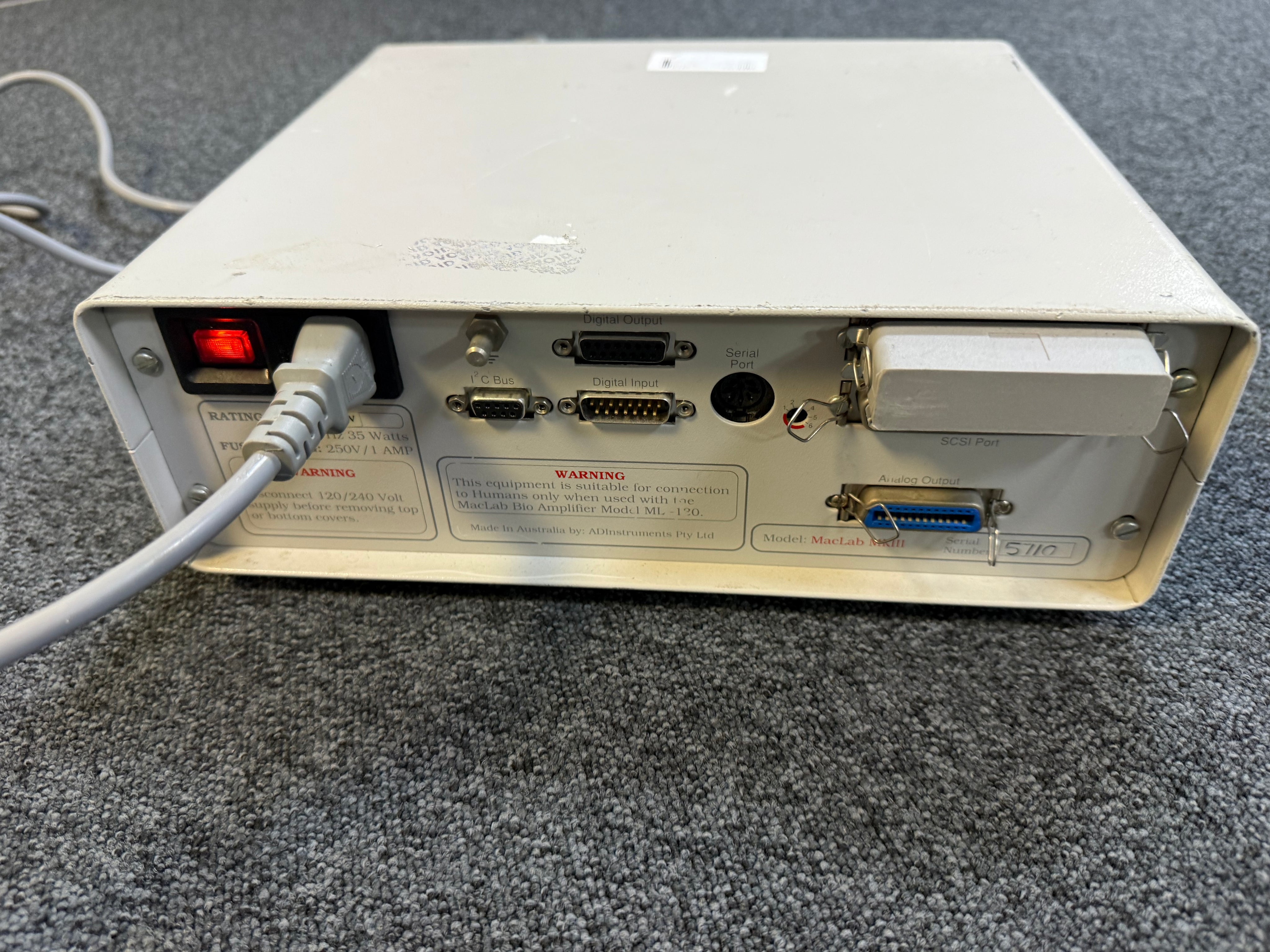 MacLab/4e unit ready for integration into physiology lab