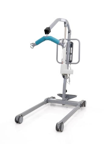 Mackworth M180 electric patient hoist in a clinical setting.