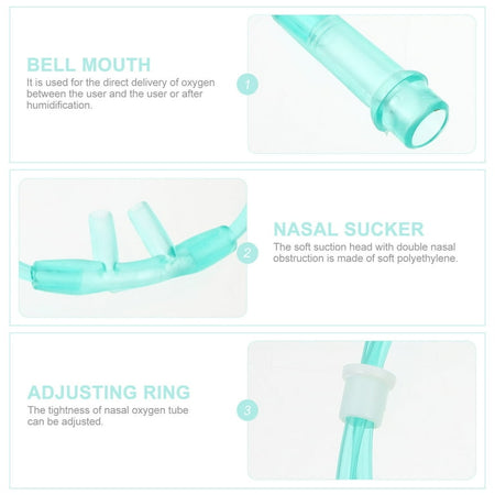 Medical-grade 7ft oxygen nasal cannula for concentrators