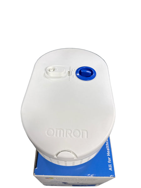 OMRON C102 Total nasal shower attachment and nebuliser chamber in close-up