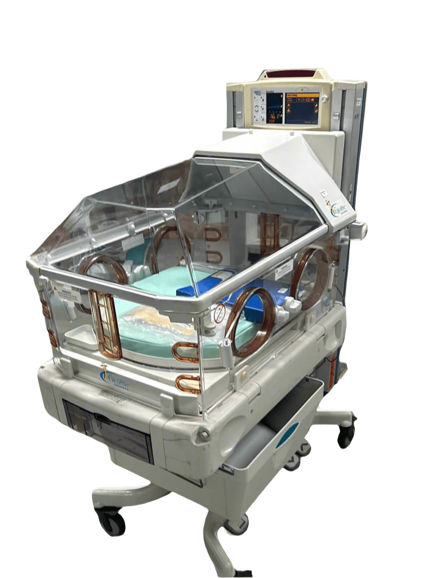 OmniBed radiant warmer mode with open top and digital controls