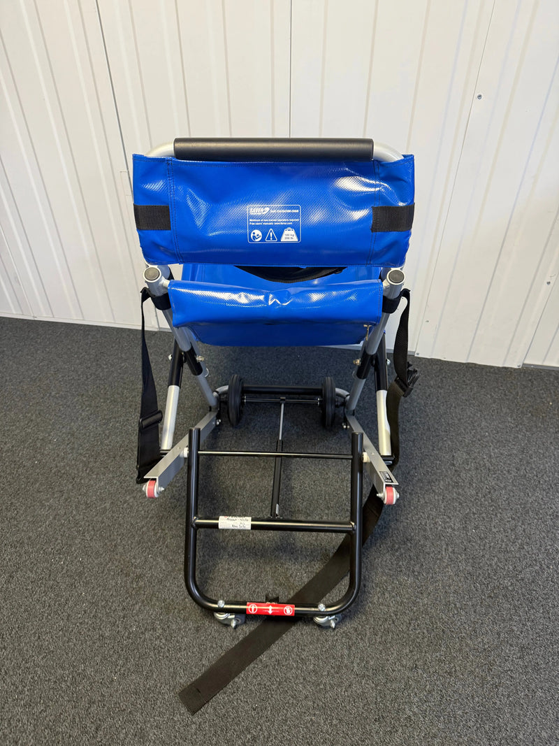 Operator using FERNO Saver Safe Evacuation Chair on stairs