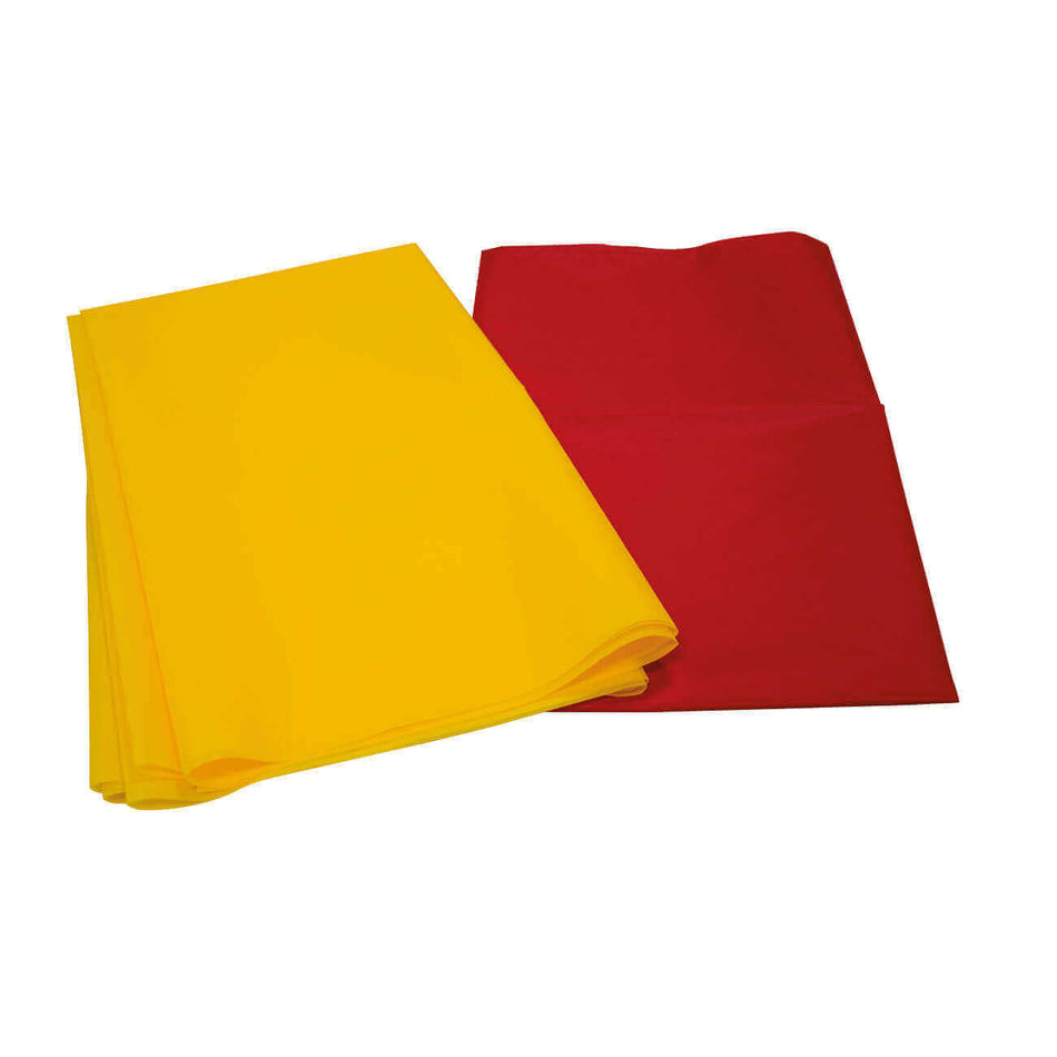 PATPAQ red and yellow slide sheets with handles in drawstring pack