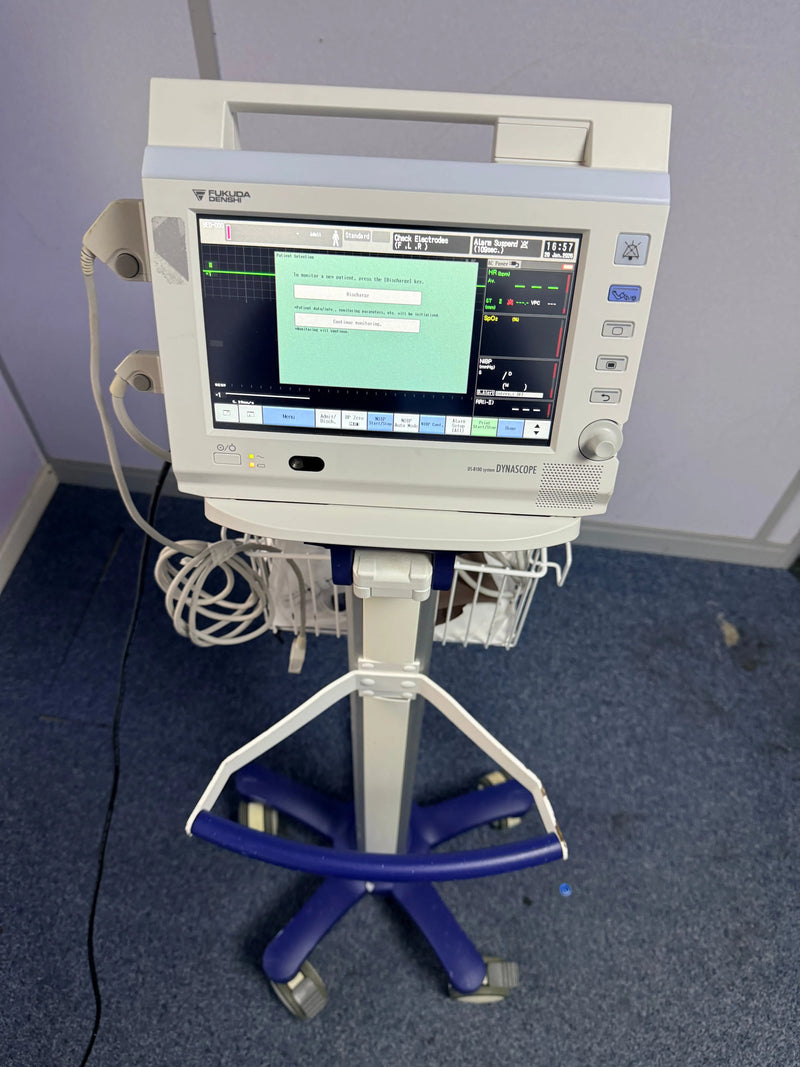 Fukuda Denshi DS-8100 Patient Monitor with Accessories & Roller Stand SelfiMed UK