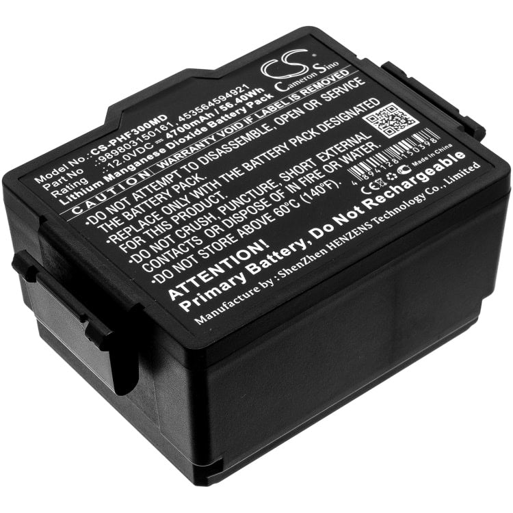 Philips FR3 AED battery with 12V and 4700mAh capacity