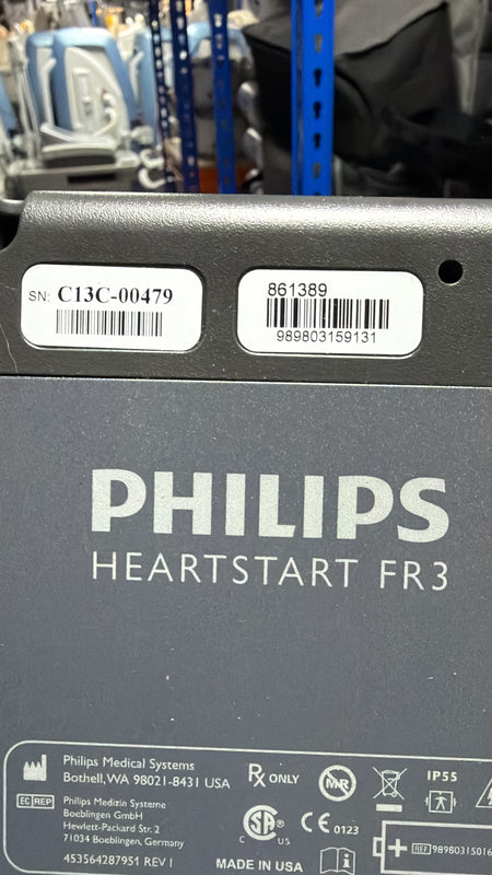 Philips HeartStart FR3 Defibrillator with New Pads, Child Key & Used Battery (exp. 2029)- Fully Serviced SelfiMed UK