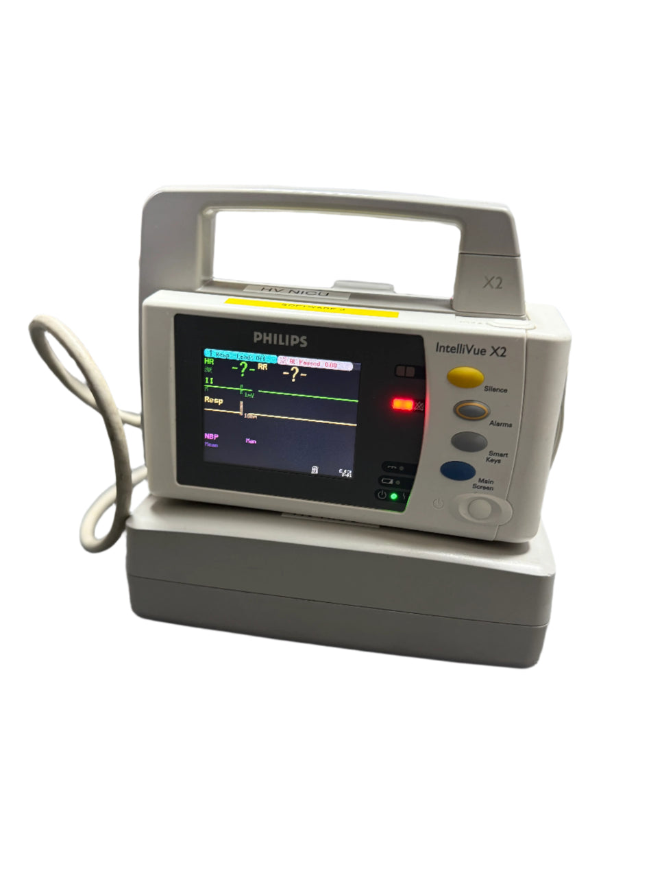 Philips IntelliVue X2 front view showing vital signs screen