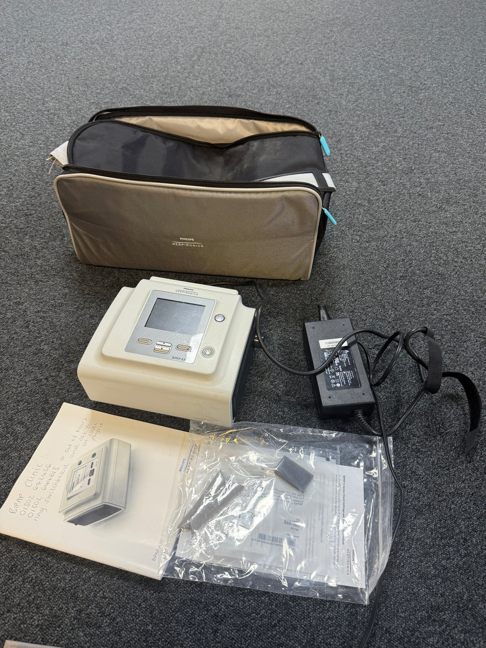 Philips Respironics BiPAP A30 with bag and manual