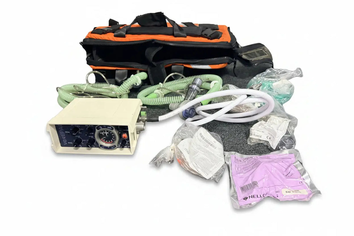 Pneupac VentiPAC 200D Ventilator MR Compatible in Carry Bag with Accessories SelfiMed UK