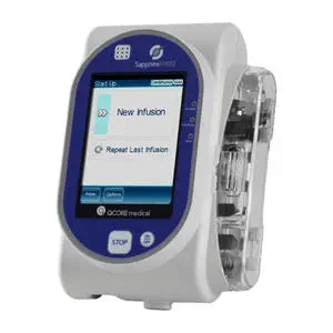 QCore Sapphire infusion pump front touchscreen view