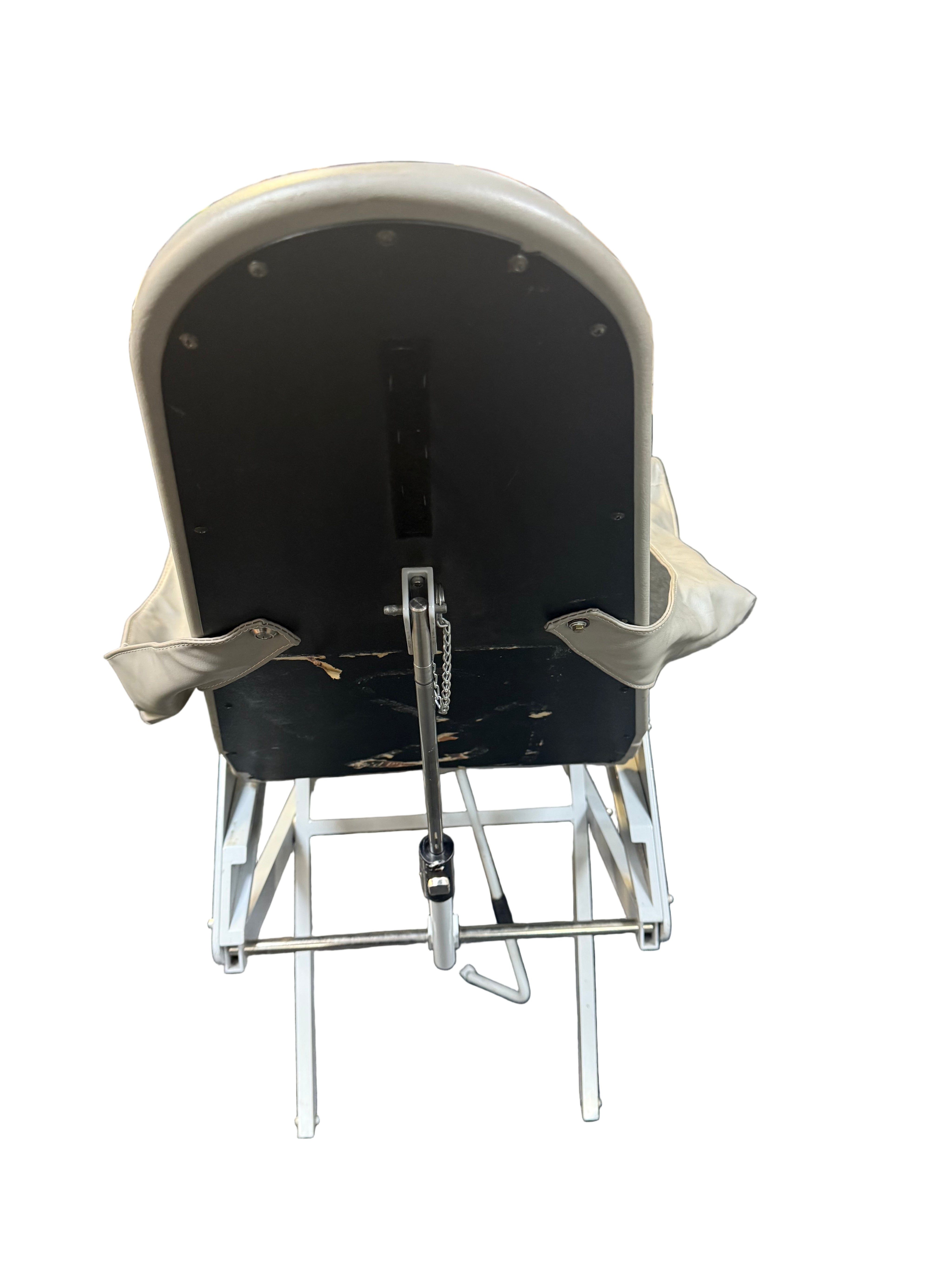 Rear view of A-Dec chair showing hinge mechanism
