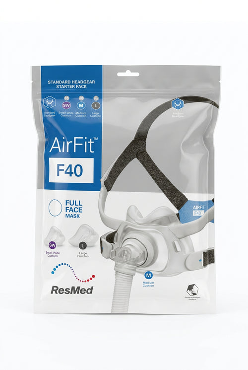 ResMed AirFit F40 Full Face CPAP Mask Starter Pack – Standard Headgear